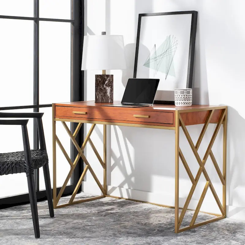 Contemporary Dual-Tone 1-Drawer Desk