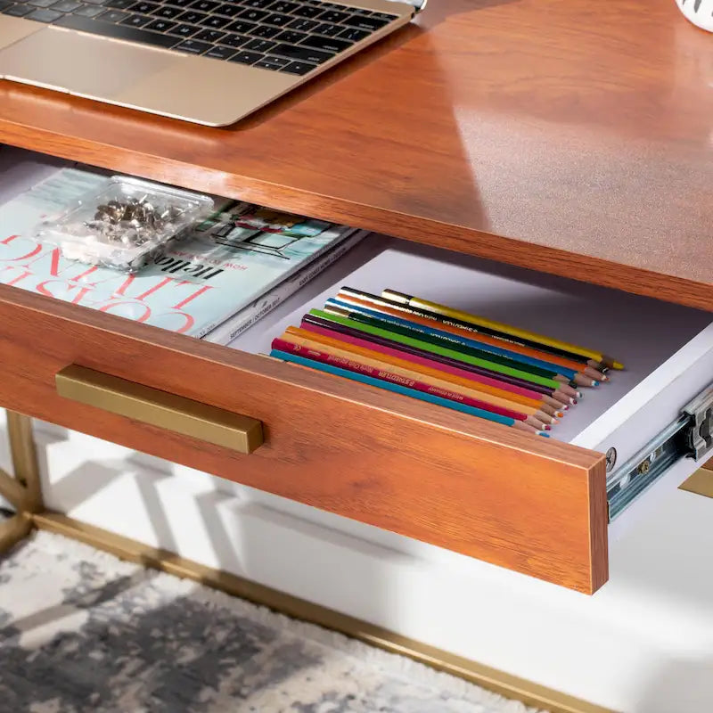 Contemporary Dual-Tone 1-Drawer Desk