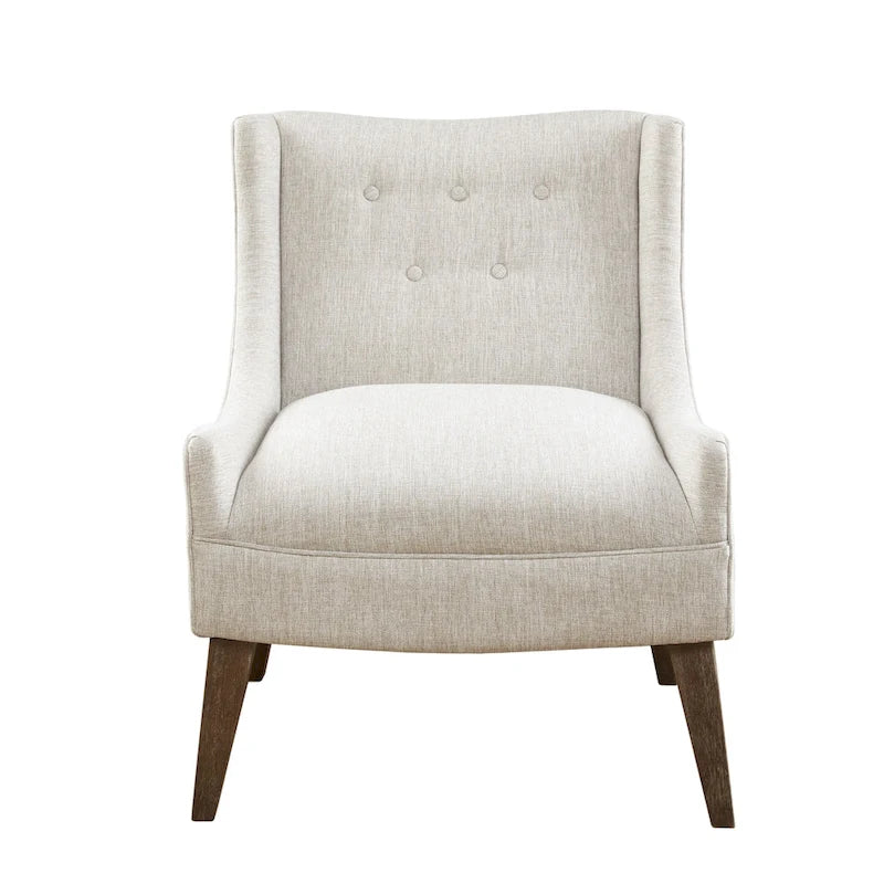 Poltrona decorativa imbottita con schienale trapuntato