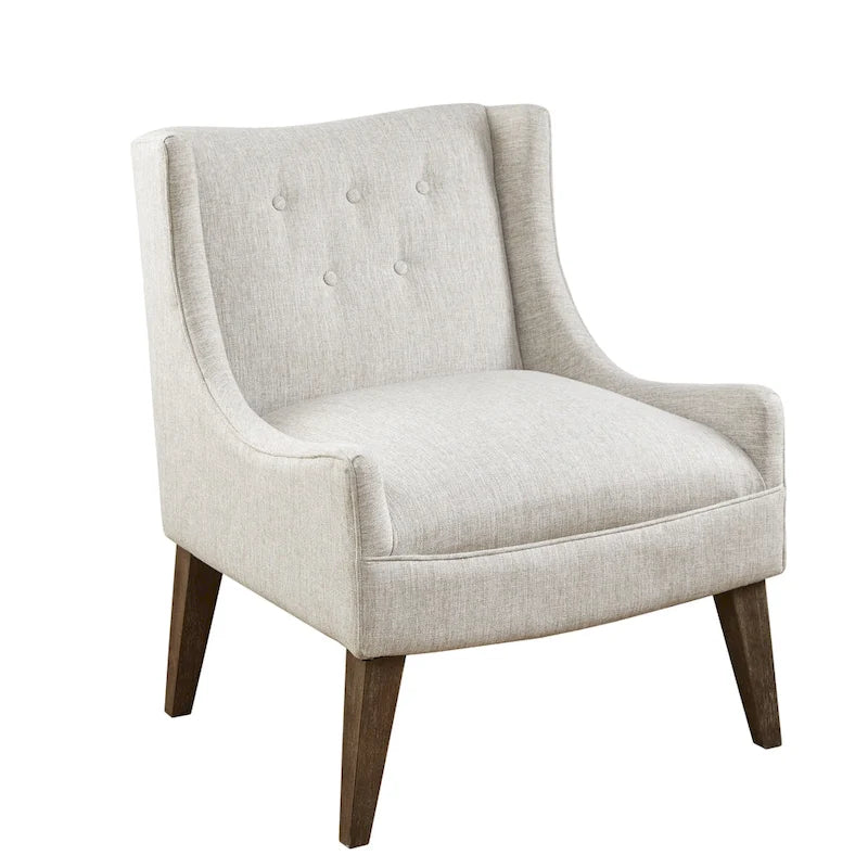 Poltrona decorativa imbottita con schienale trapuntato
