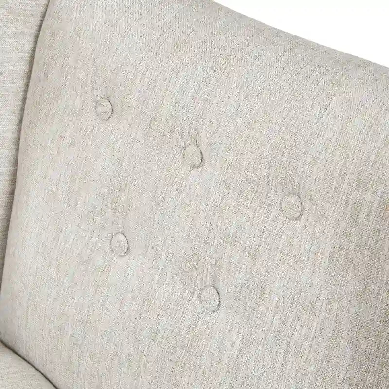 Poltrona decorativa imbottita con schienale trapuntato