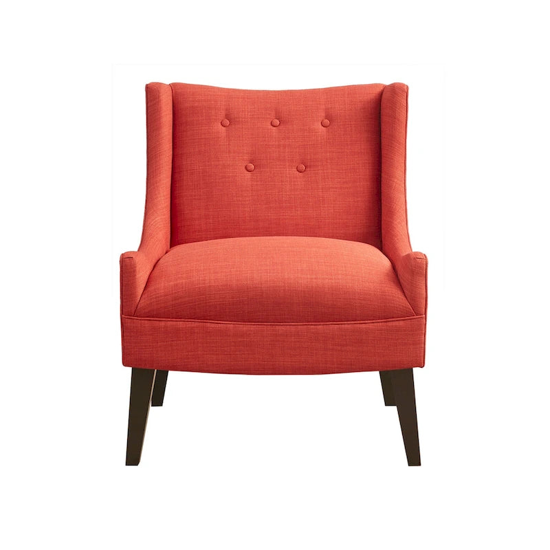 Poltrona decorativa imbottita con schienale trapuntato