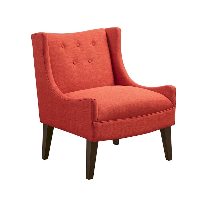 Poltrona decorativa imbottita con schienale trapuntato