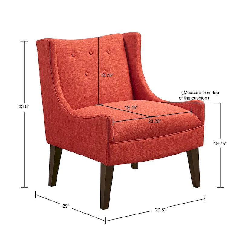 Poltrona decorativa imbottita con schienale trapuntato