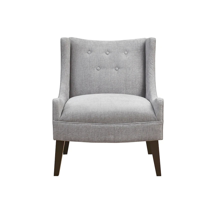 Poltrona decorativa imbottita con schienale trapuntato
