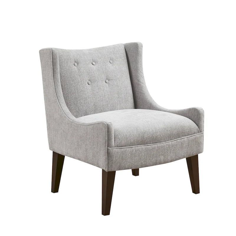 Poltrona decorativa imbottita con schienale trapuntato