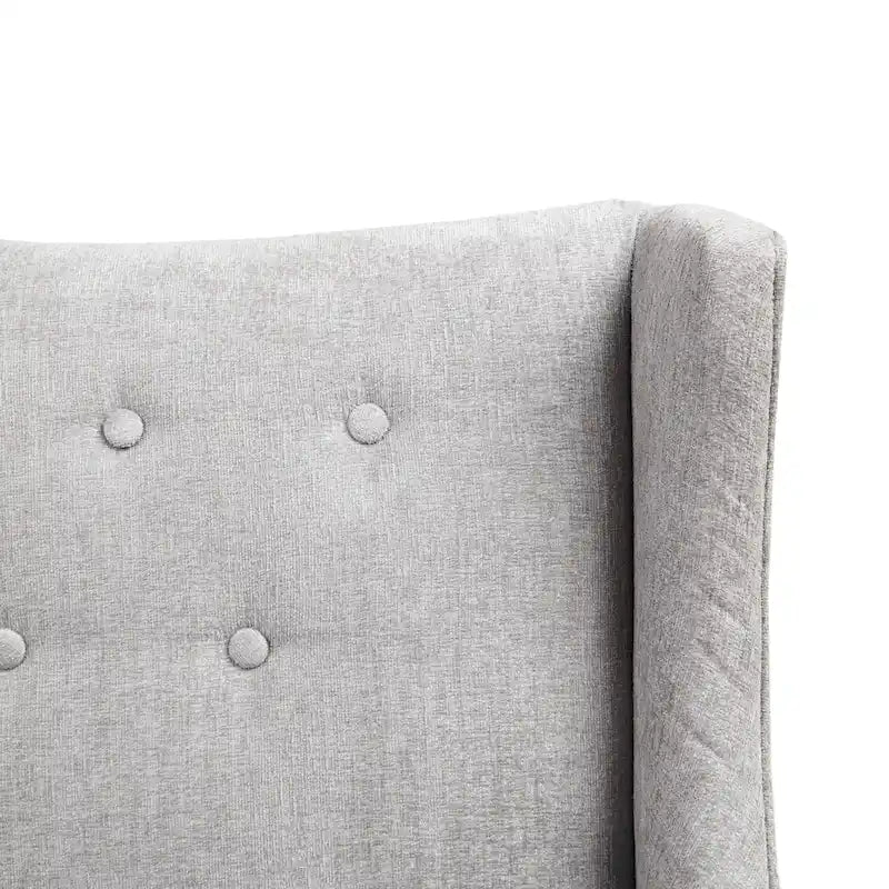 Poltrona decorativa imbottita con schienale trapuntato