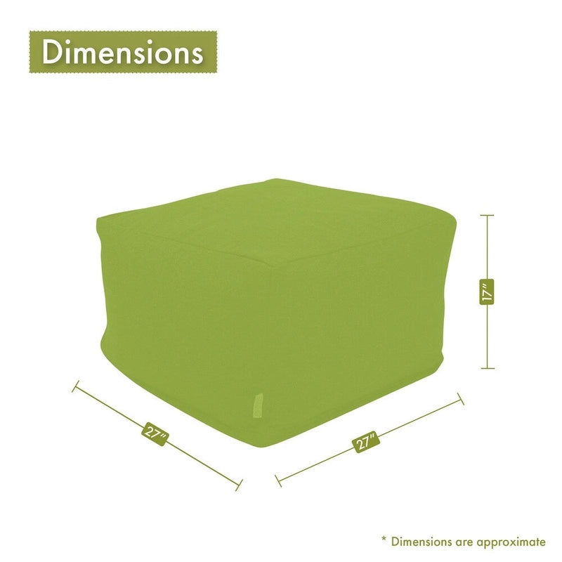 Indoor/Outdoor Ottoman Pouf, 27 x 27 x 17 in