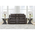 Liege-Zweisitzersofa mit Konsole - 77W x 42D x 43H
