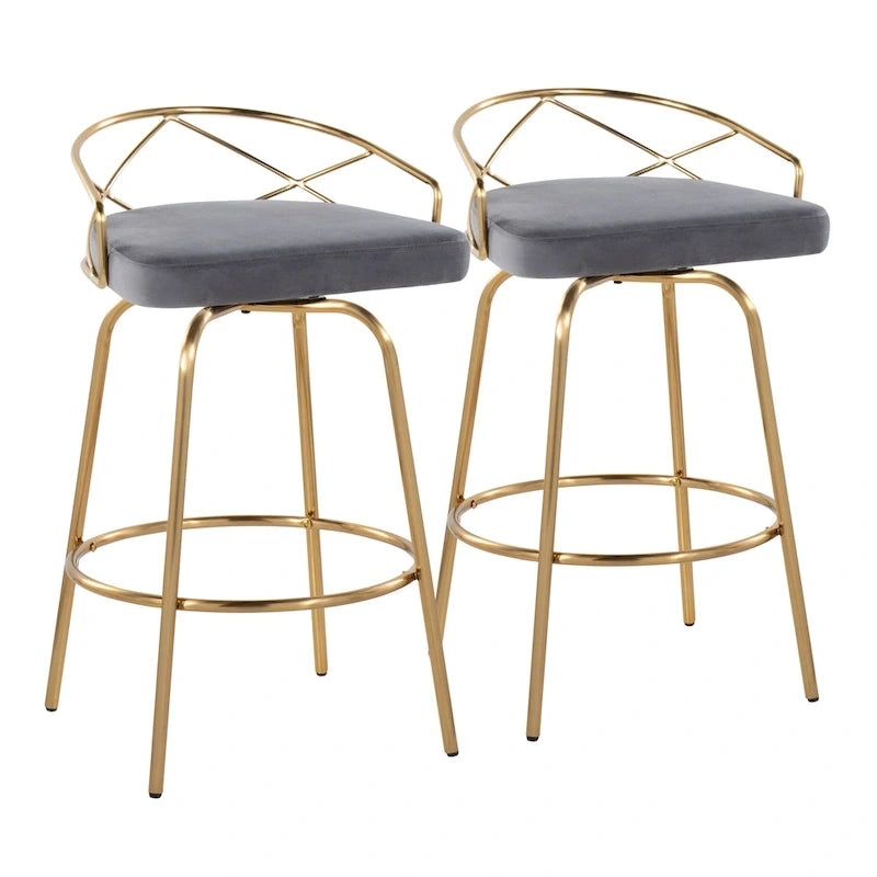 Fixed-Height Swivel Counter Stools (Set of 2)