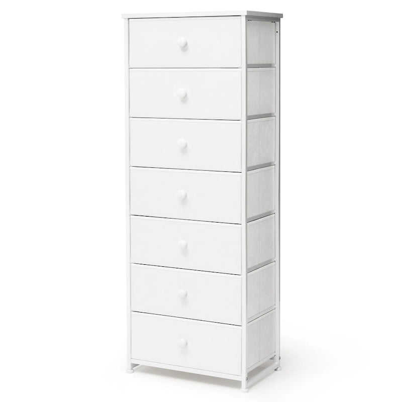 7-Drawer Fabric Dresser with Steel Frame for Bedroom