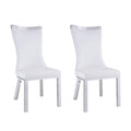 Set di 2 sedie da pranzo bianche con schienale curvo