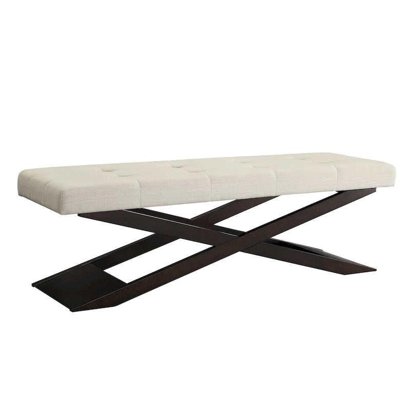 48 Wood X-Base Bench