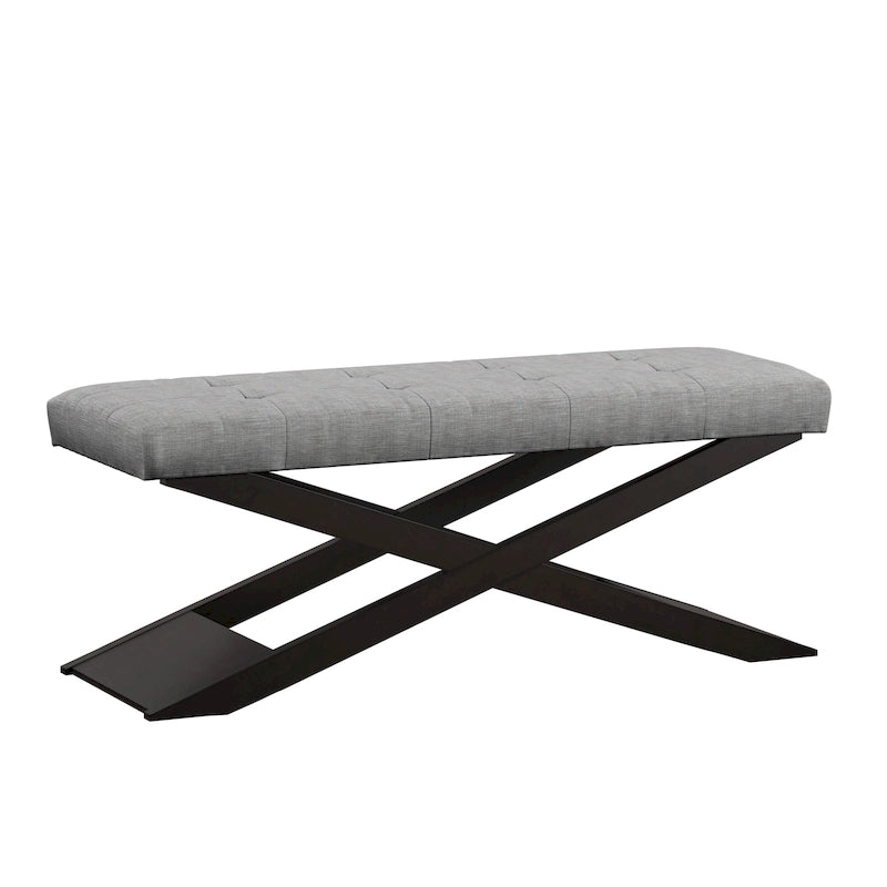 48 Wood X-Base Bench