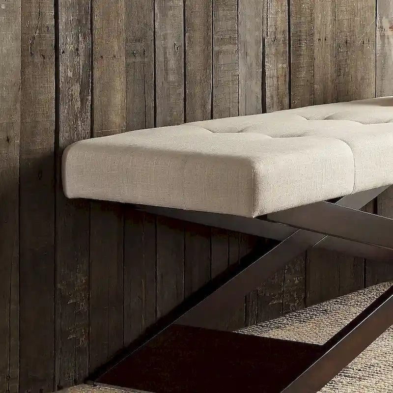 48 Wood X-Base Bench