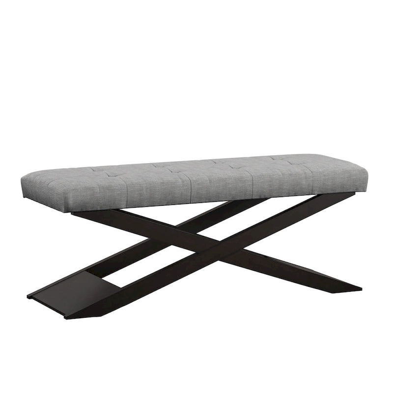 48 Wood X-Base Bench