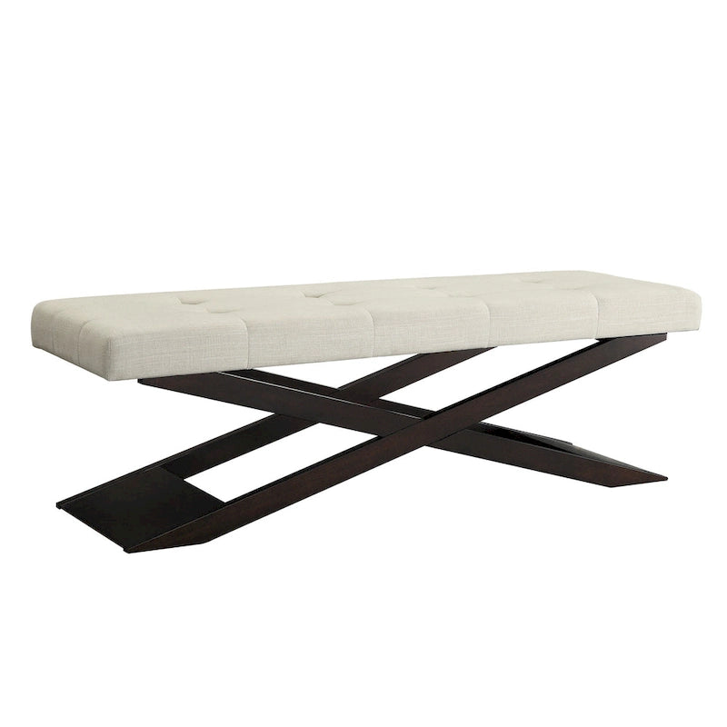48 Wood X-Base Bench