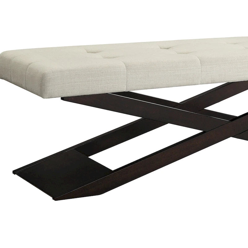 48 Wood X-Base Bench