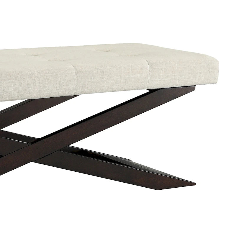 48 Wood X-Base Bench