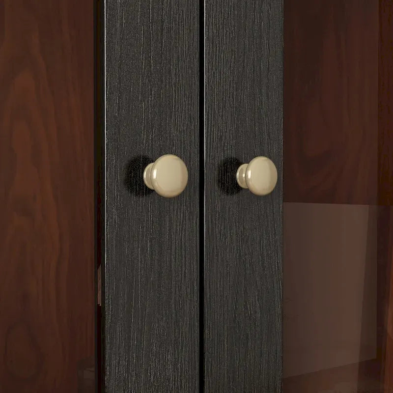 Credenza buffet con ante in vetro acrilico e gambe in metallo