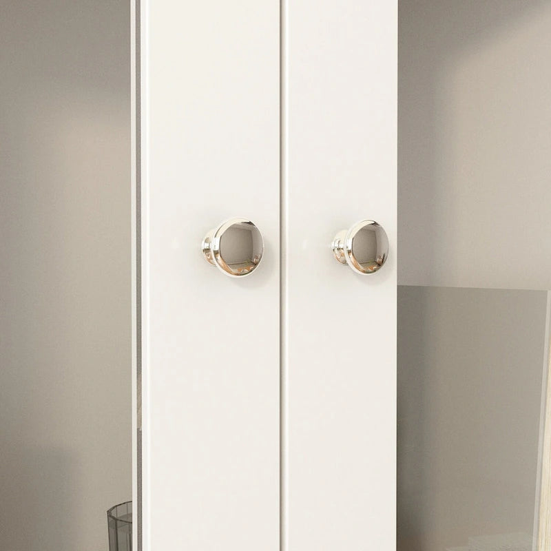 Credenza buffet con ante in vetro acrilico e gambe in metallo