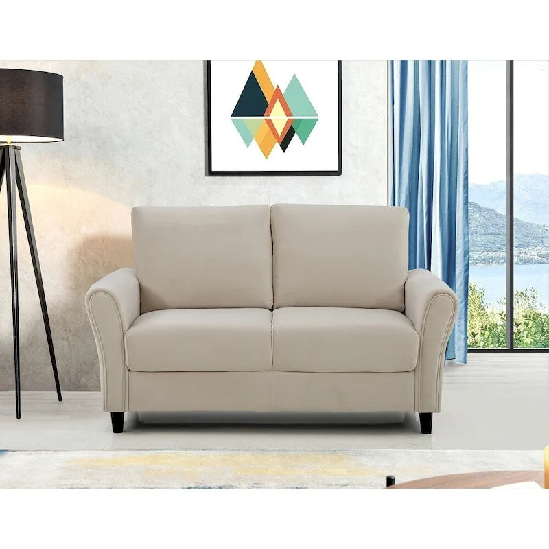 Curved Arm Loveseat