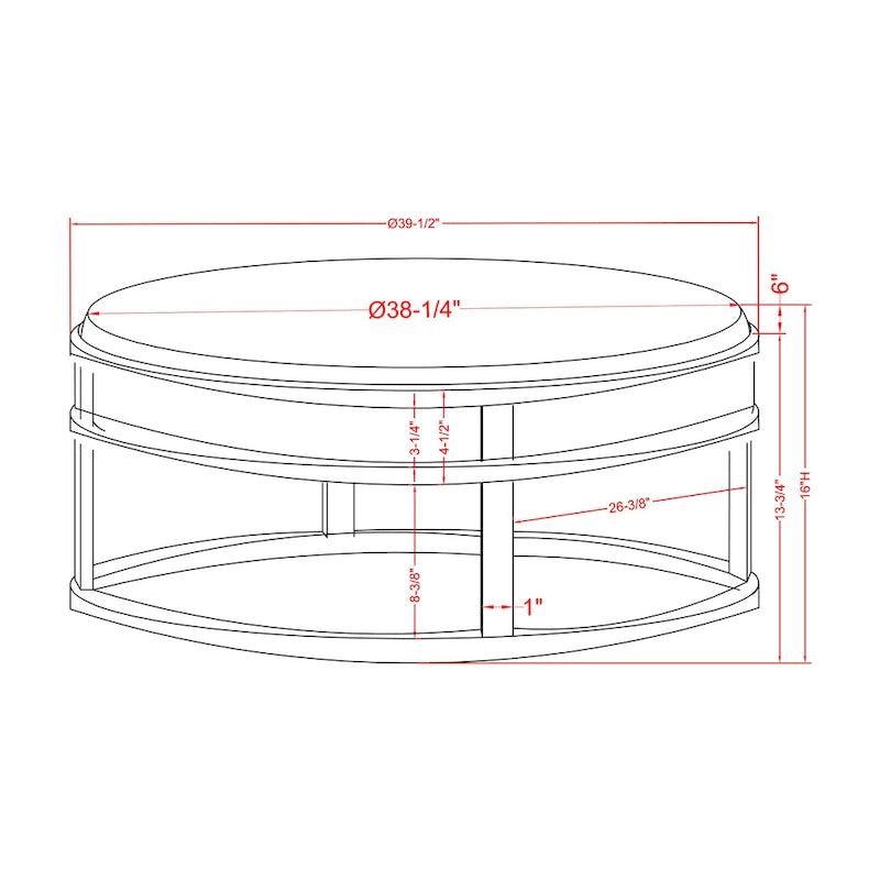 Contemporary Round Fabric Ottoman with Cushion