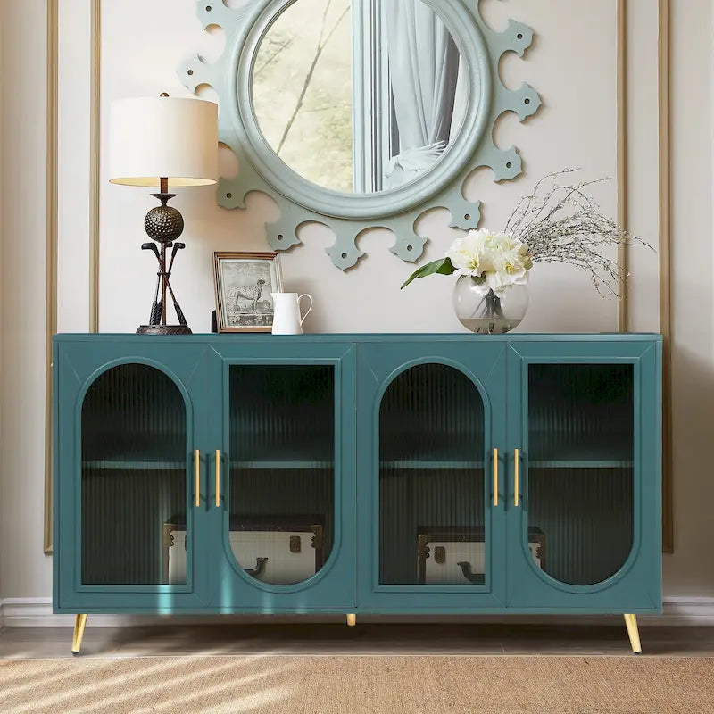 Wood Buffet Storage Cabinet with Adjustable Shelves