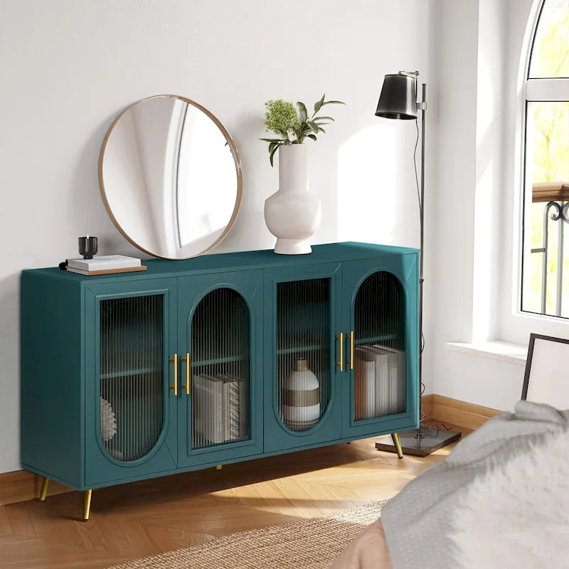 Wood Buffet Storage Cabinet with Adjustable Shelves