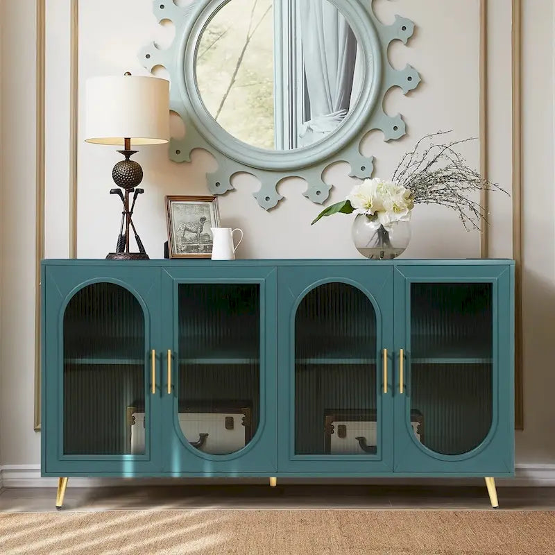 Wood Buffet Storage Cabinet with Adjustable Shelves