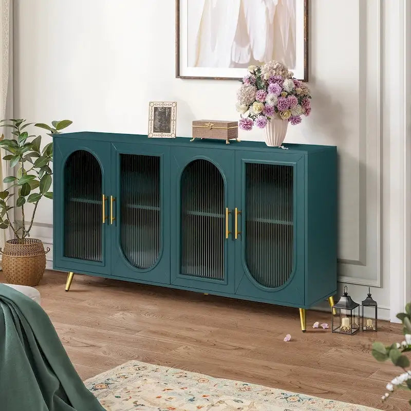 Wood Buffet Storage Cabinet with Adjustable Shelves