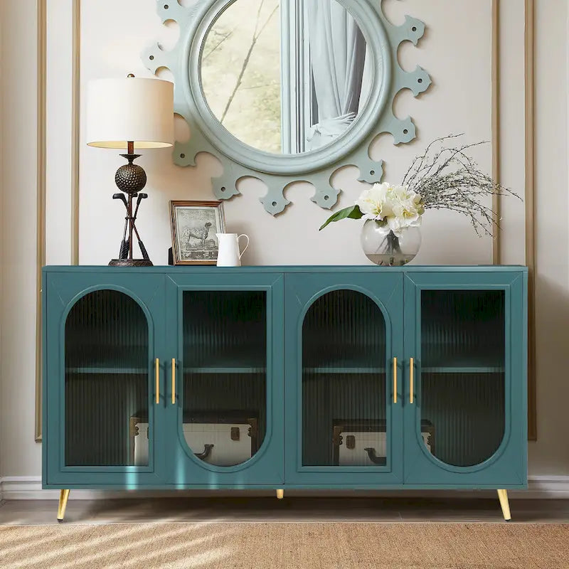 Wood Buffet Storage Cabinet with Adjustable Shelves