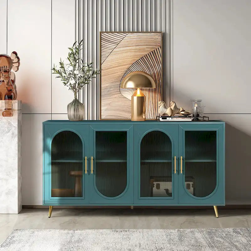 Wood Buffet Storage Cabinet with Adjustable Shelves