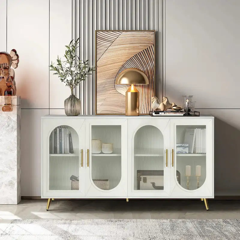 Wood Buffet Storage Cabinet with Adjustable Shelves