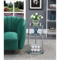 Classic Glass 3-Tier Round Side Table