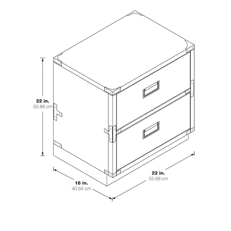 2 Drawer Accent Storage Cabinet