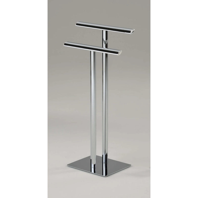 Metal Modern Free-Standing Towel Rack Stand, Chrome