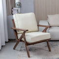 Mid-Century Modern Wood Frame Accent Chair