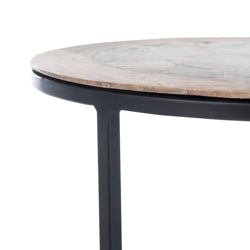 Natural Stone Top Accent Table - 15Wx15Dx20H