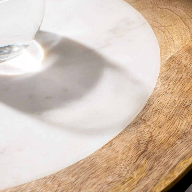 Natural Stone Top Accent Table - 15Wx15Dx20H