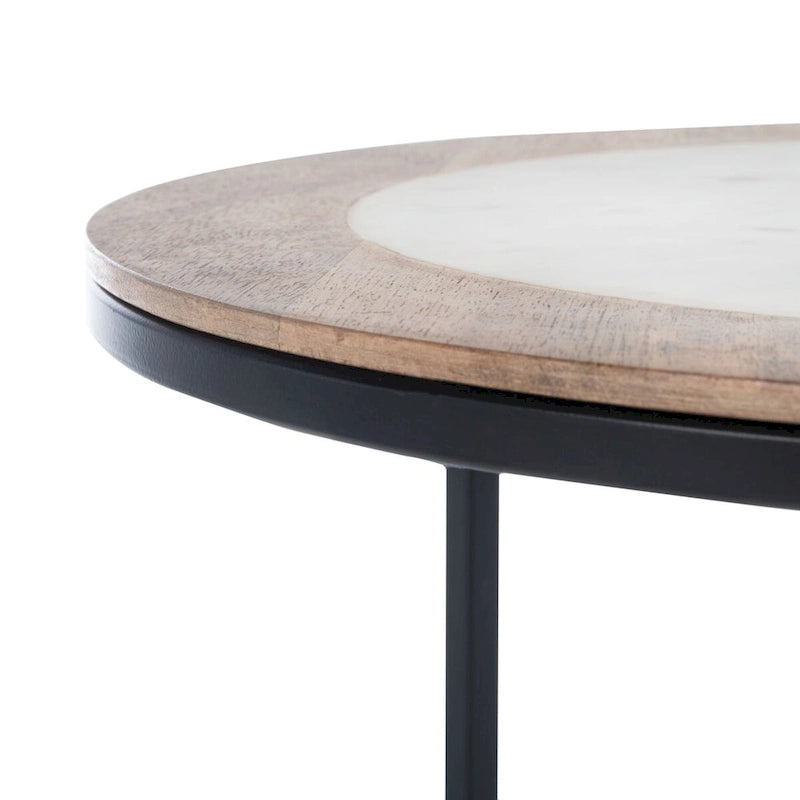 Natural Stone Top Accent Table - 15Wx15Dx20H