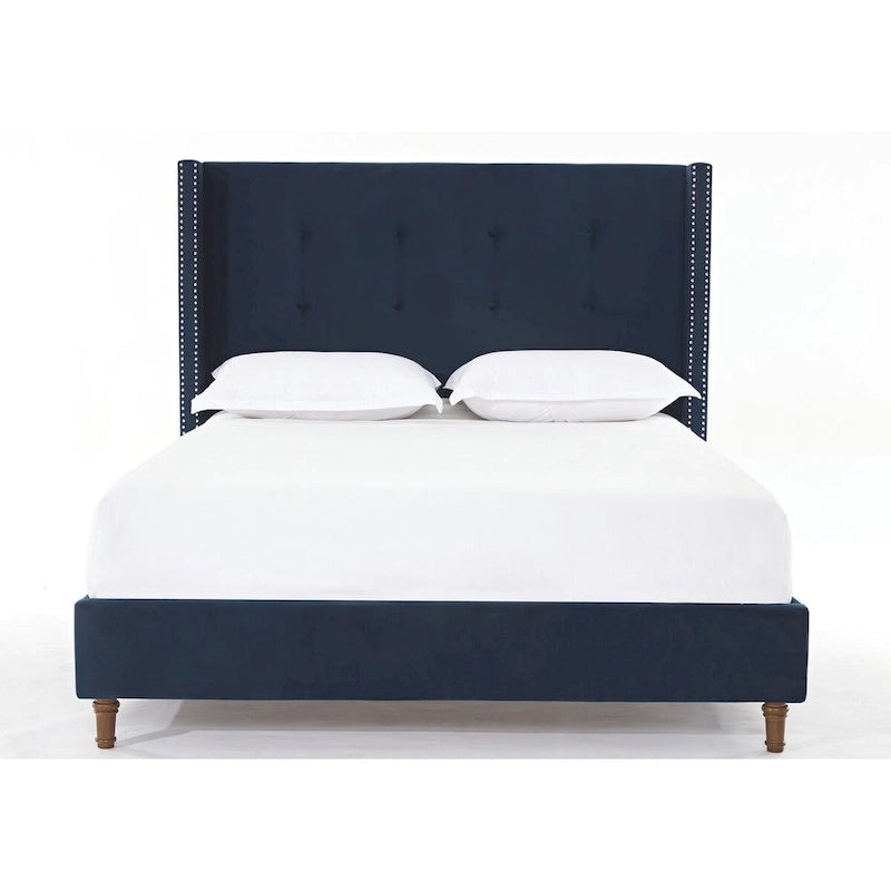 Letto Queen/King imbottito con testiera alta 54" (non richiede rete a doghe)