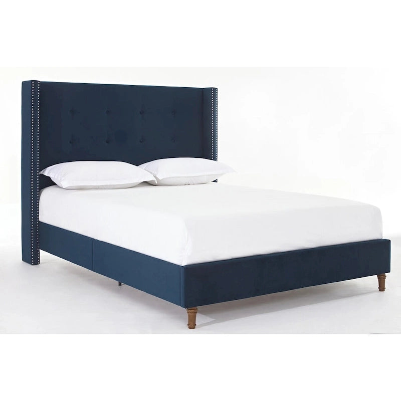 Letto Queen/King imbottito con testiera alta 54" (non richiede rete a doghe)
