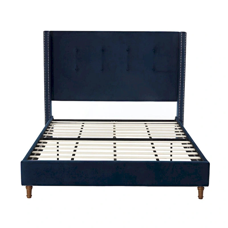 Letto Queen/King imbottito con testiera alta 54" (non richiede rete a doghe)