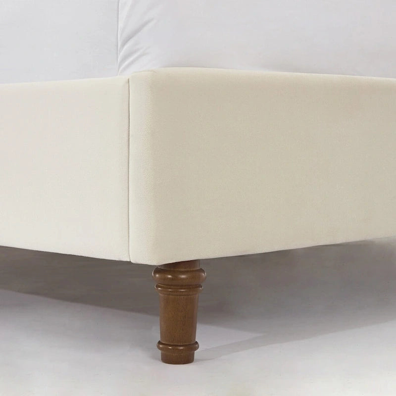 Letto Queen/King imbottito con testiera alta 54" (non richiede rete a doghe)