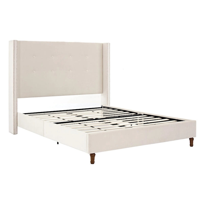 Letto Queen/King imbottito con testiera alta 54" (non richiede rete a doghe)