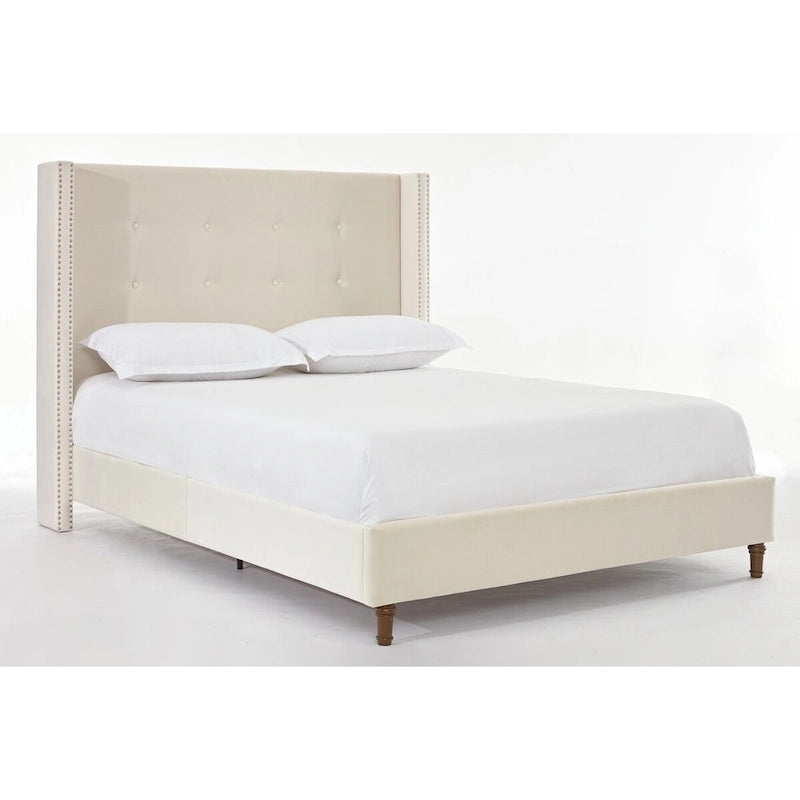 Letto Queen/King imbottito con testiera alta 54" (non richiede rete a doghe)