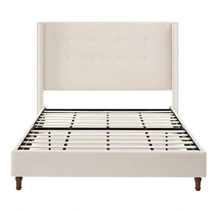 Letto Queen/King imbottito con testiera alta 54" (non richiede rete a doghe)