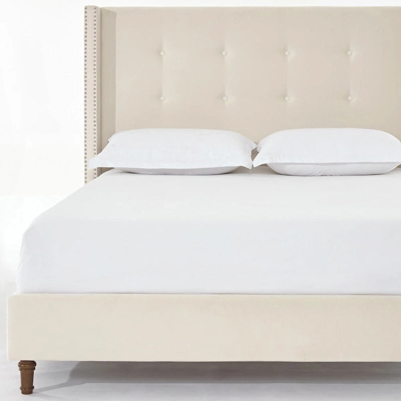 Letto Queen/King imbottito con testiera alta 54" (non richiede rete a doghe)