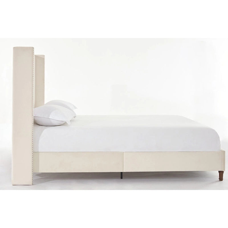 Letto Queen/King imbottito con testiera alta 54" (non richiede rete a doghe)